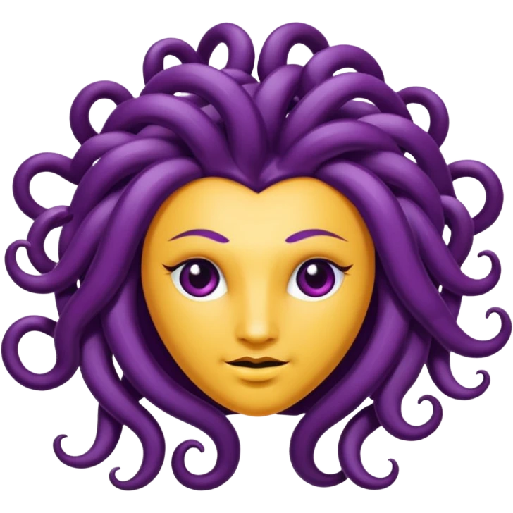 Hazme una medusa con piel de uva morada emoji