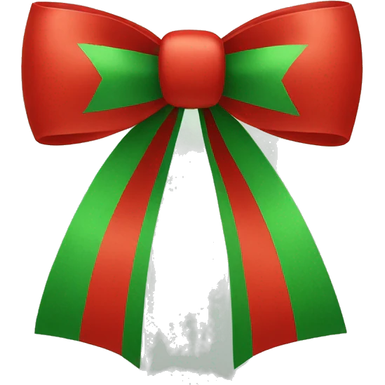 Red and green bow emoji