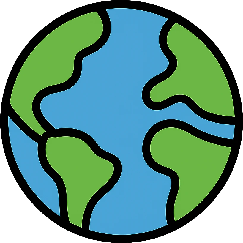 Green planet earth icon emoji