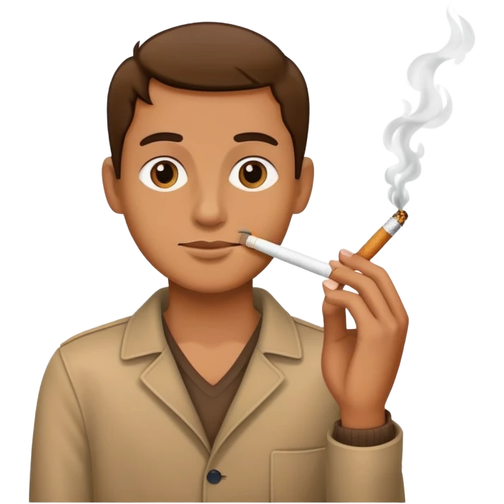 Someone tires with a cigarette  emoji