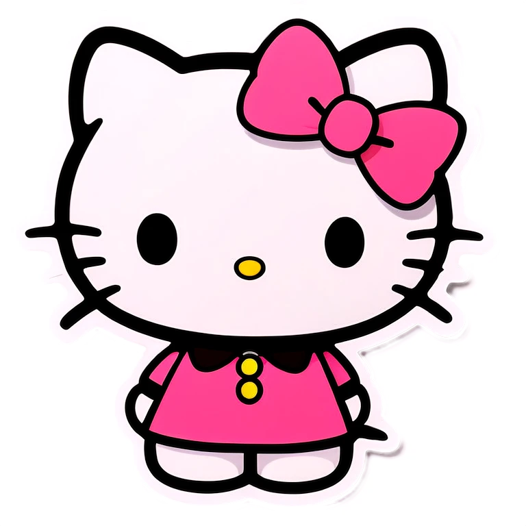 A hello kitty with a bow  emoji