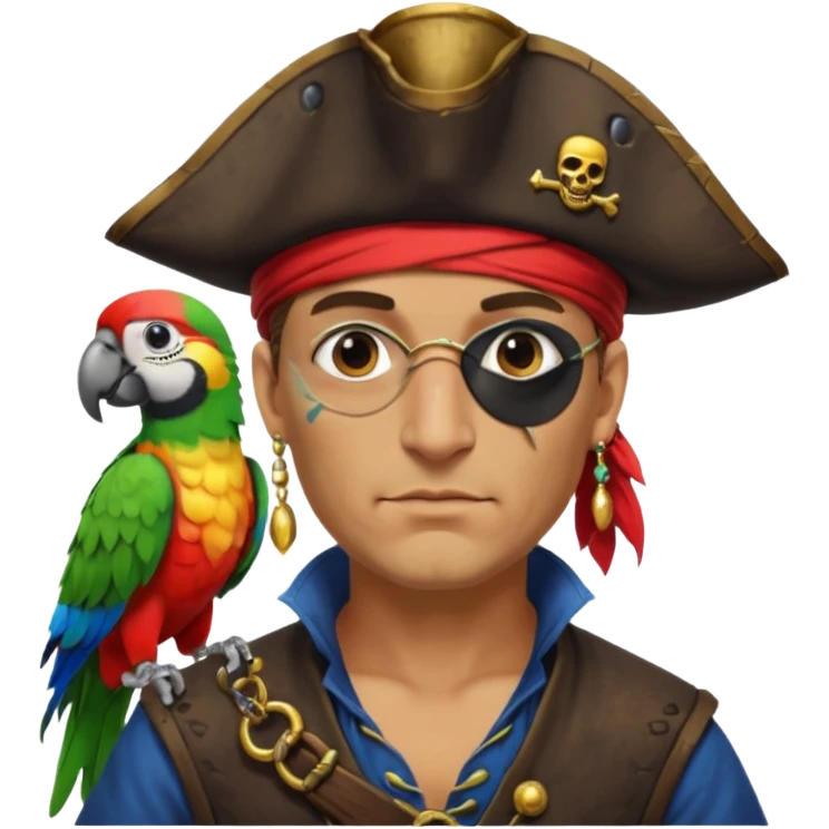 pirate and parrot emoji