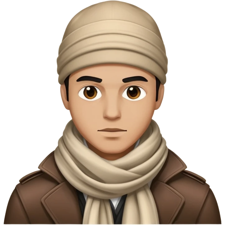 Man with scarf gangster look emoji
