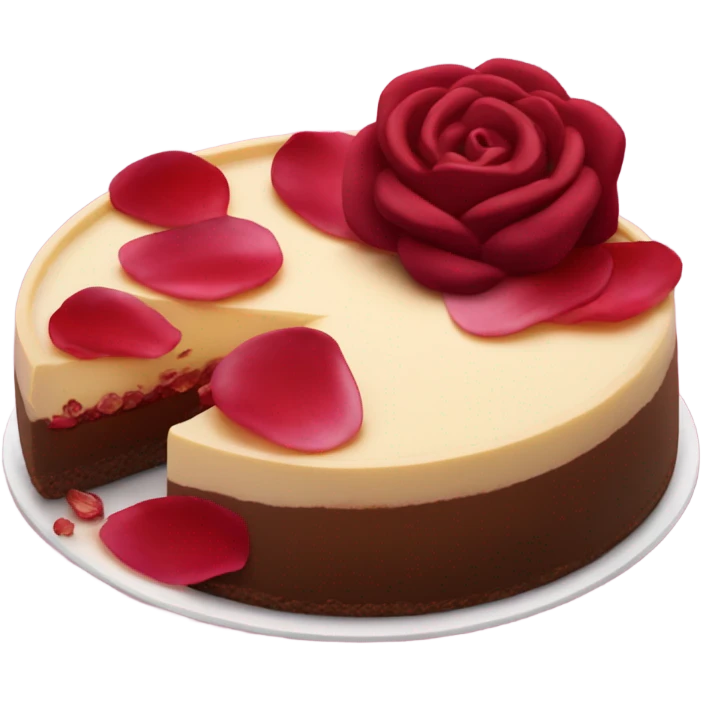 Dark red Rose cheesecake emoji