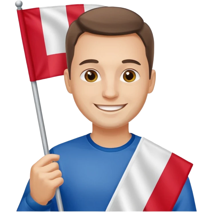 ultra realistic polish man with poland flag emoji