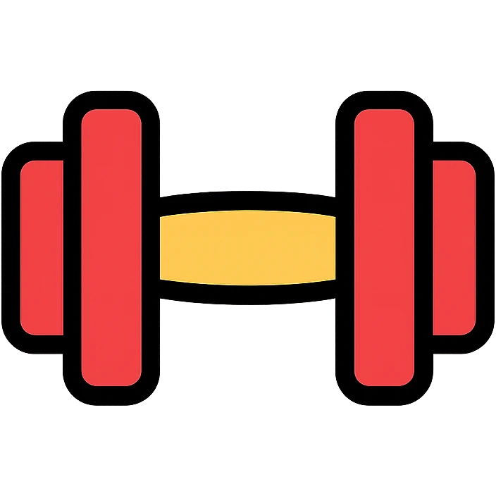 colored dumbbell icon emoji