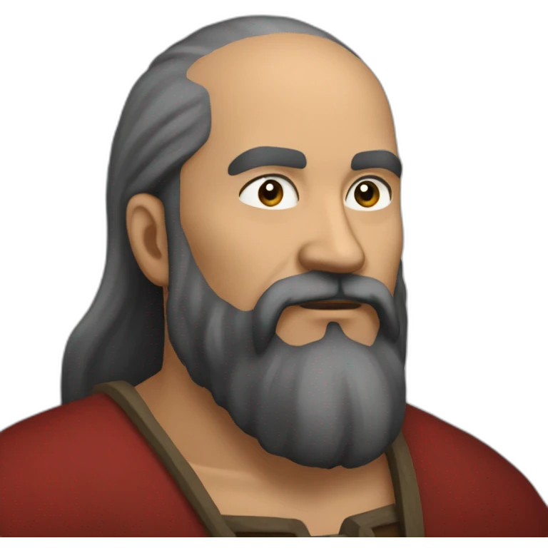 long black beard bald red alaskan trader emoji
