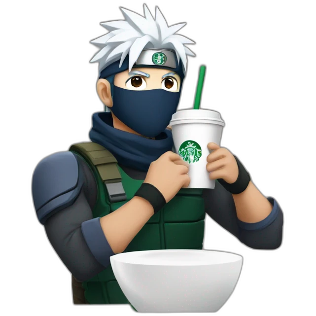 kakashi drinks starbucks emoji