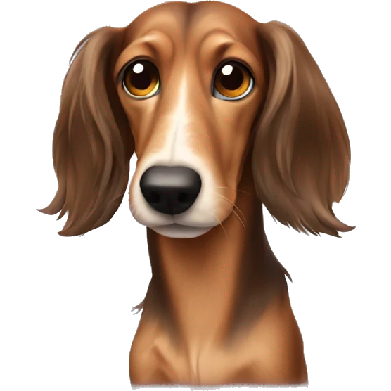 Long haired daschound emoji