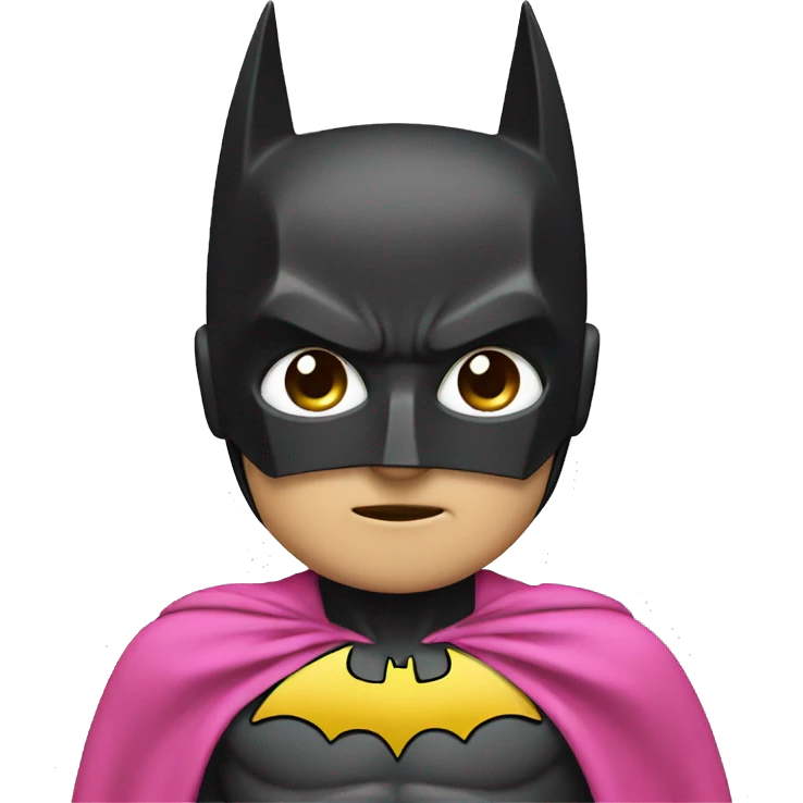 Batman with a pink bow emoji