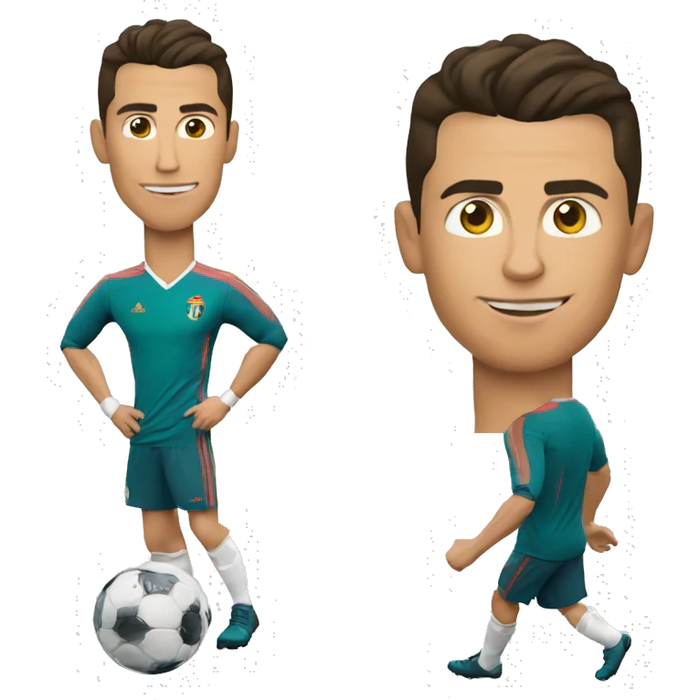 Cristiano Ronaldo haciendo siuuu emoji