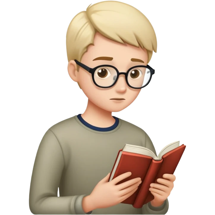 persona leyendo o escribiendo sola emoji