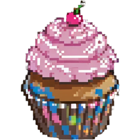 cupcake with pink icing emoji