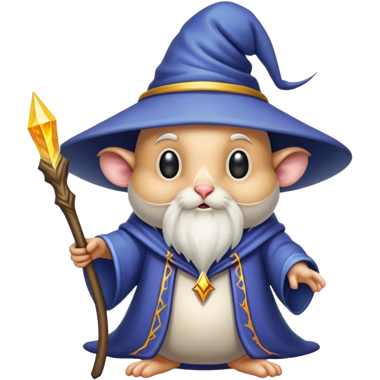 inbred wizard merged with mouse not portrait emoji