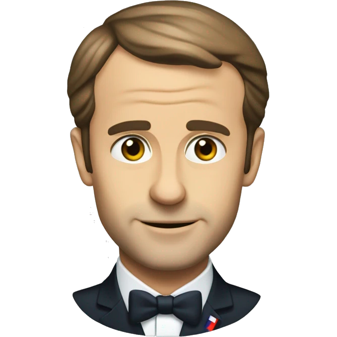 Macron avec un cafa emoji