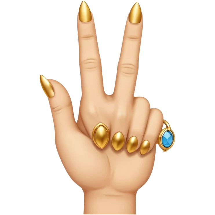 Middle finger with a ring on it emoji