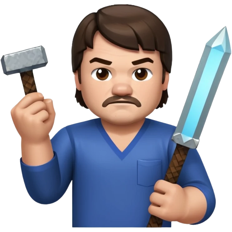 JACK BLACK FROM THE MINECRAFT MOVIE emoji