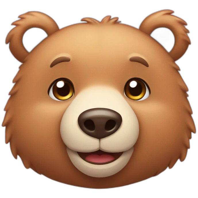 cute face of a bear who's in love emoji