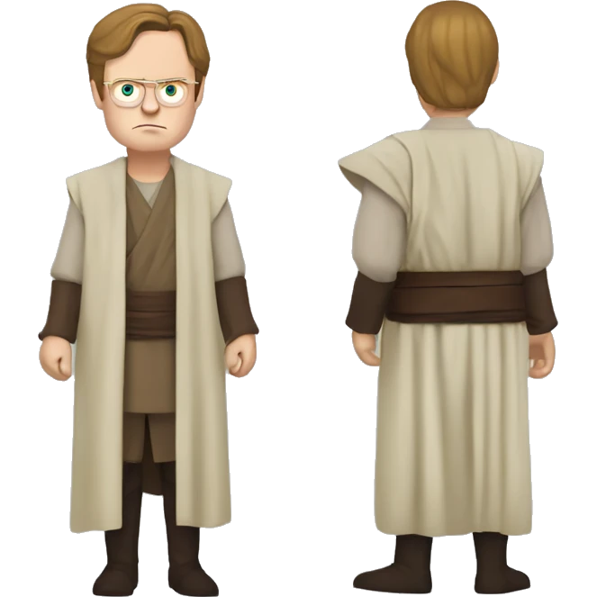 Dwight Schrute as a Jedi knight emoji