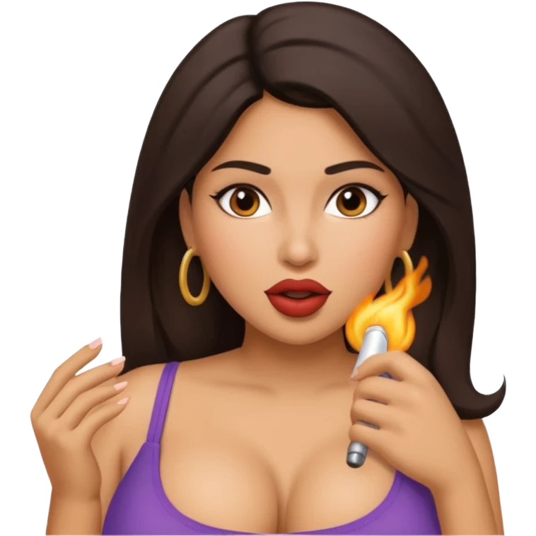 Emoji of big boobs Latina blowjob  emoji