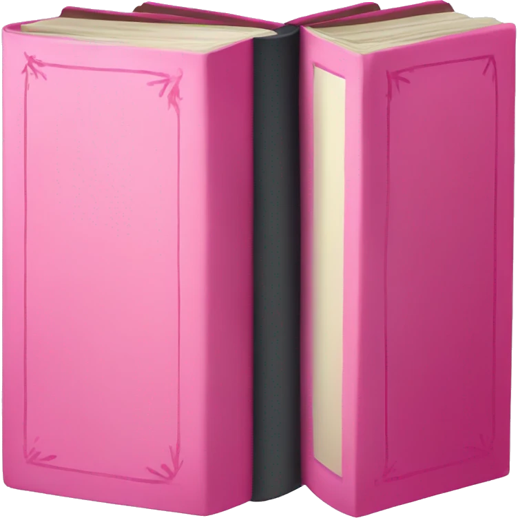 pink pair of books emoji