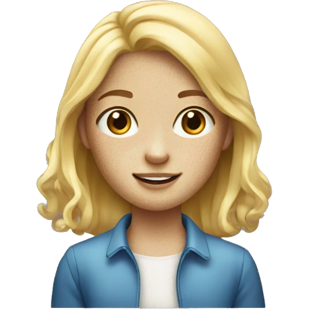 Blond girl with freckles  emoji