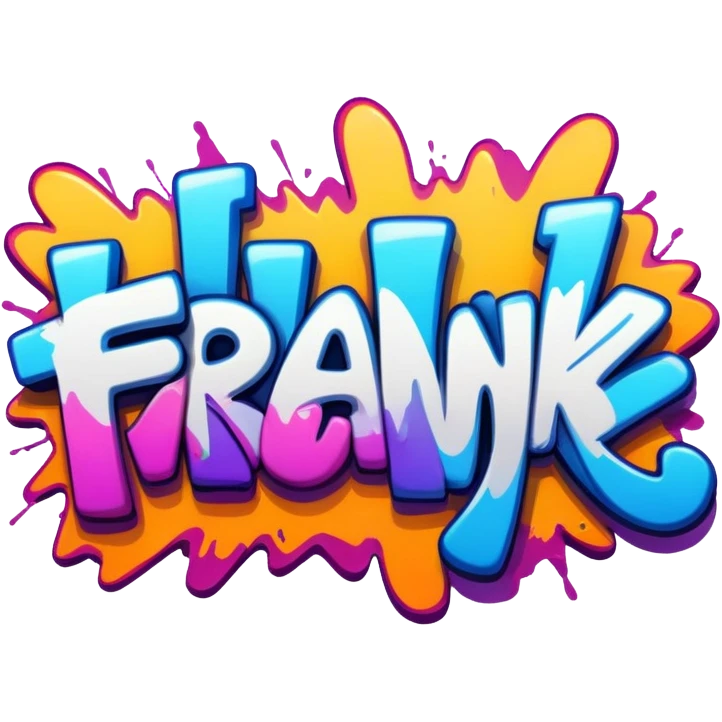 Graffiti the word Frank emoji