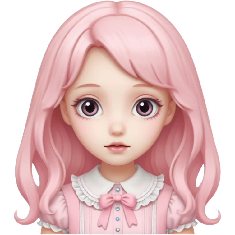 pastel pink Lolita girl emoji