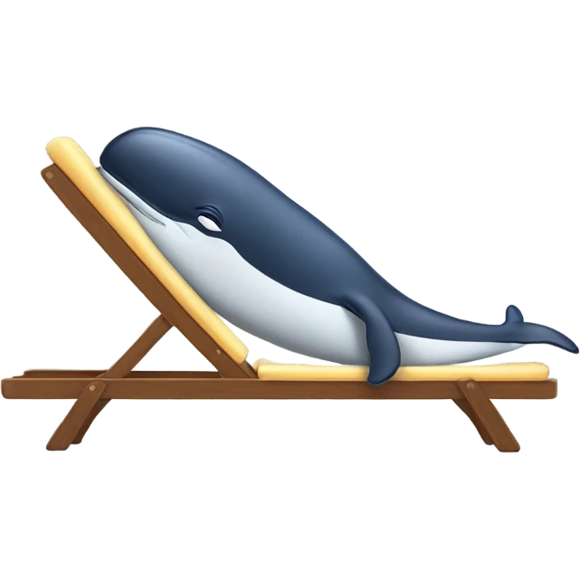 Whale on sun lounger emoji