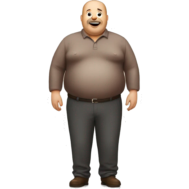 FAT MAN WITH SAUSAGE emoji