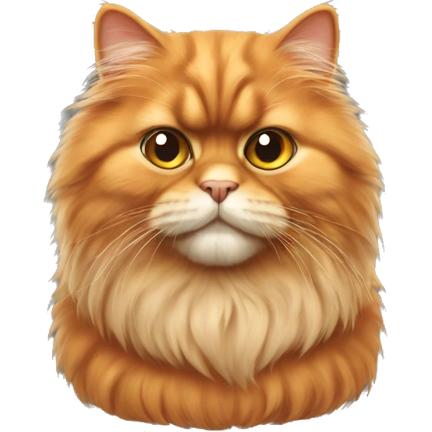 Orange persian fluffy cat emoji