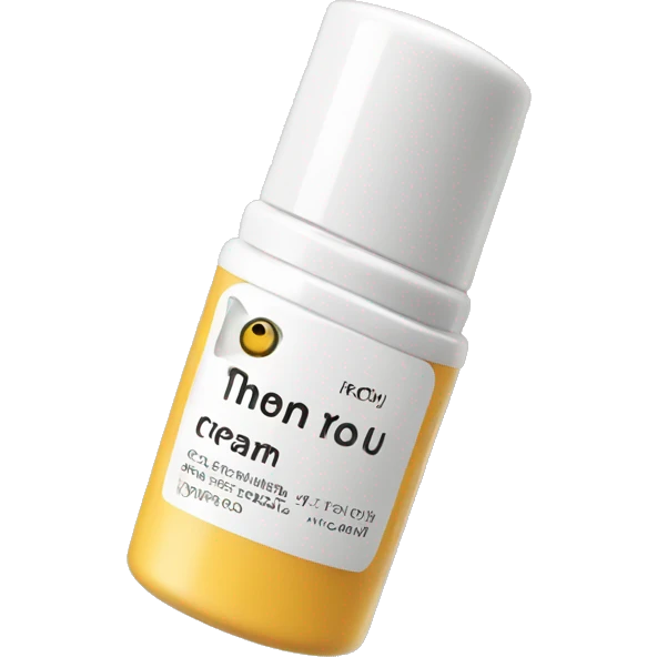eye cream bottle with label emoji