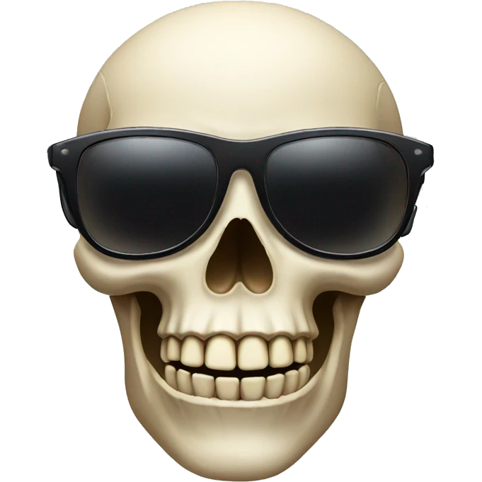 skull wearing sunglasses emoji