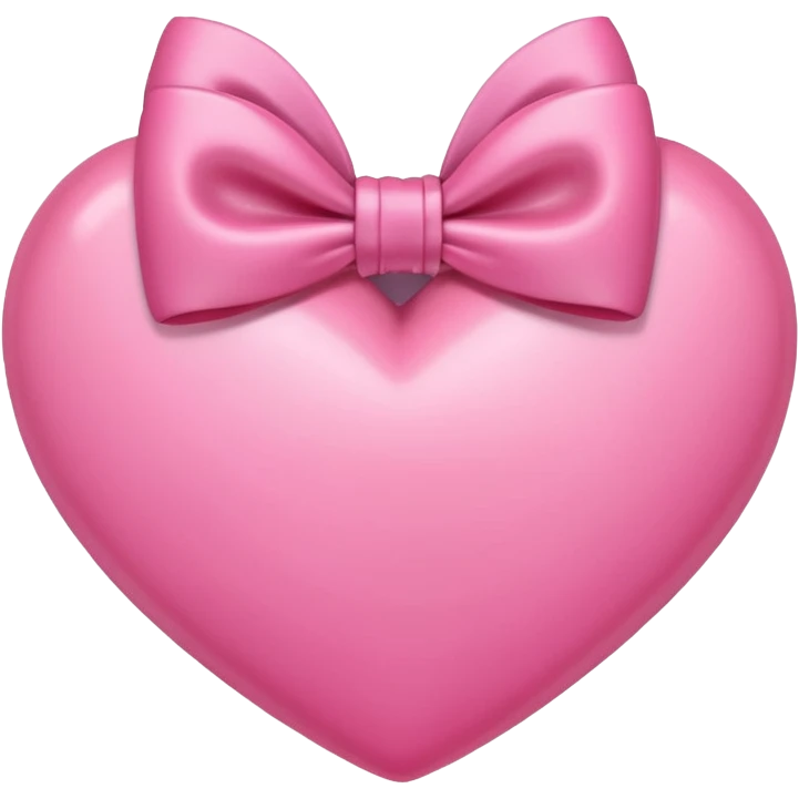Pink heart with bow emoji