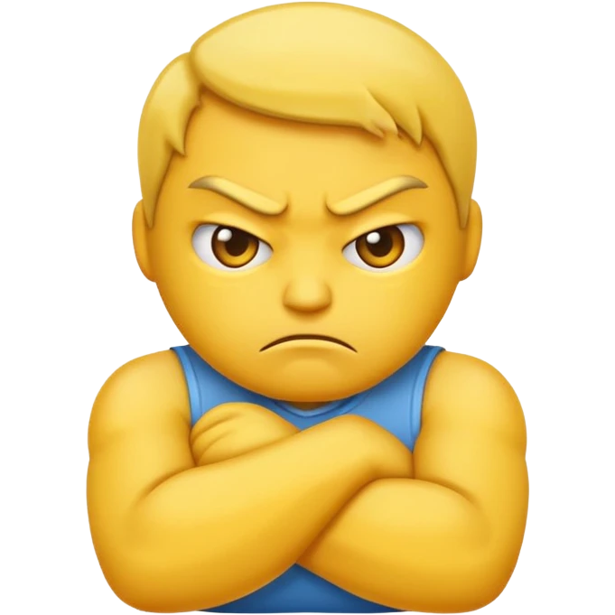 angry emoji crossed arms emoji