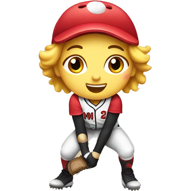 Cute softball  emoji