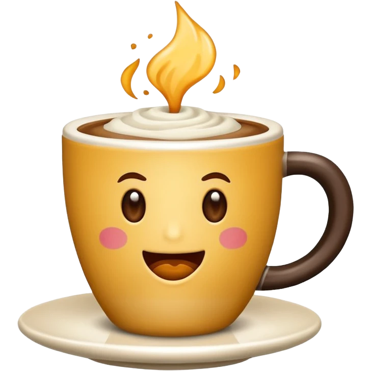 genera un cafe con vainilla emoji