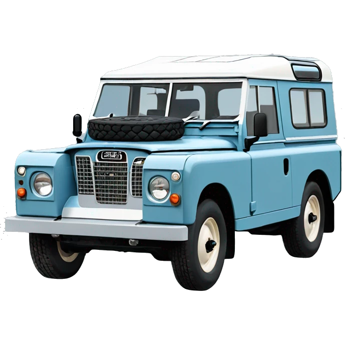 Land Rover series 3 pale blue emoji