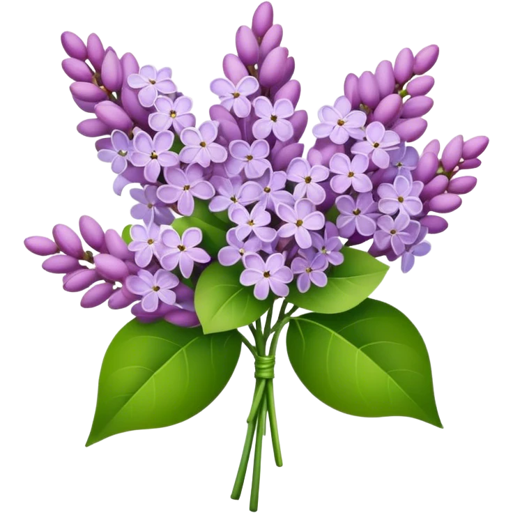 single bouquet lilac flower emoji