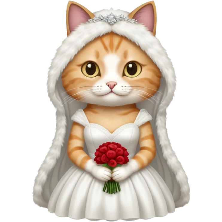 cat in a wedding dress emoji