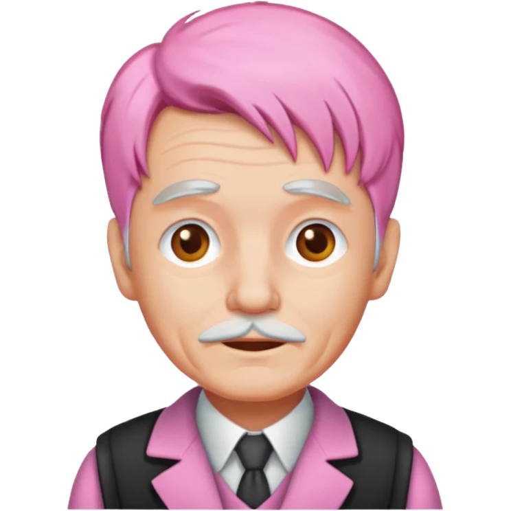 pink haired grandpa emoji