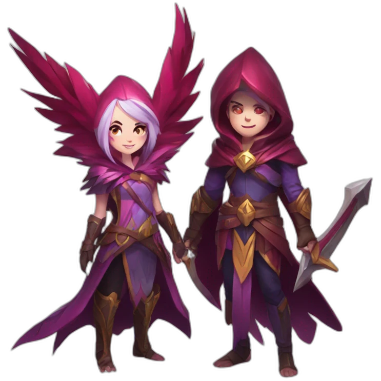 Xayah and rakan League of legends emoji