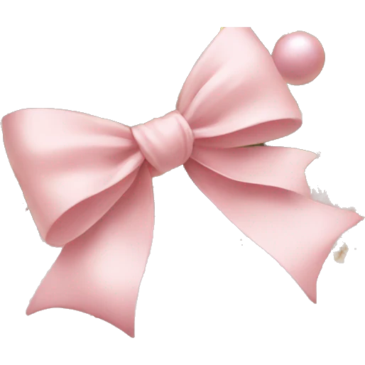 Baby pink and beige Christmas garland with bow emoji