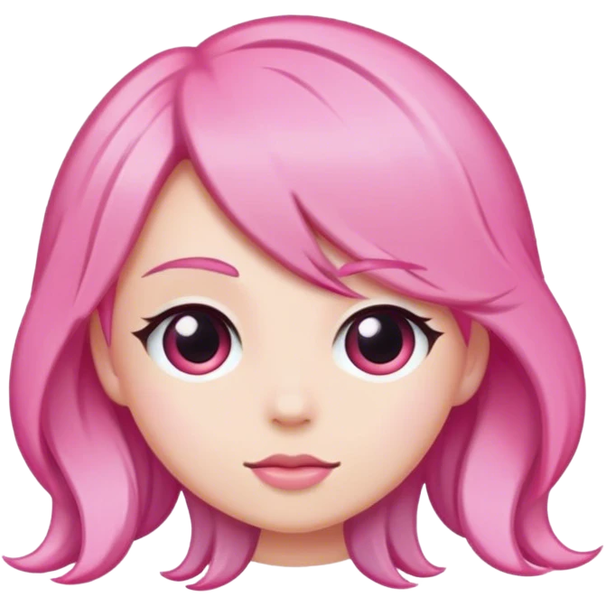 Pink hair clip emoji