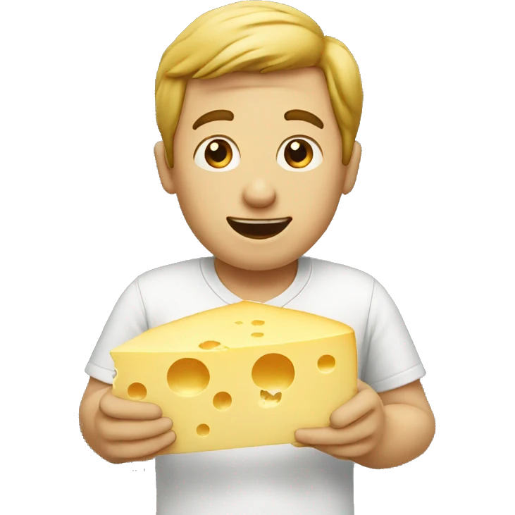 man eating cheese emoji