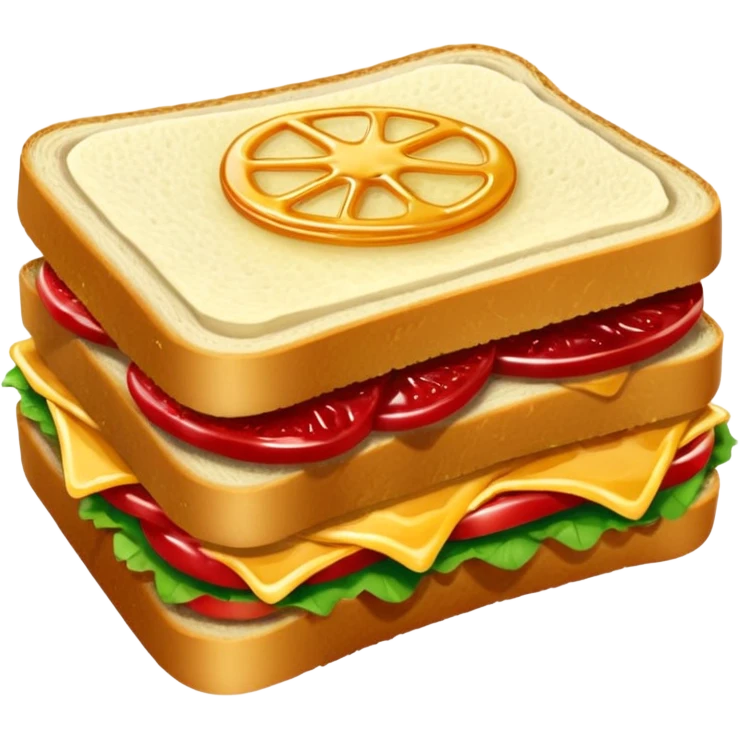 Un sandwich dorato con marmellata e mirtilli emoji