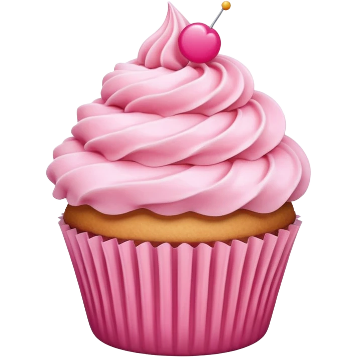 cupcake with pink icing emoji