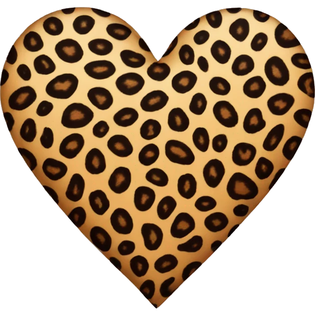 Leopard print heart emoji