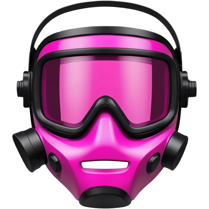 pink welding mask glasses, flip-up design with bright pink protective lenses emoji