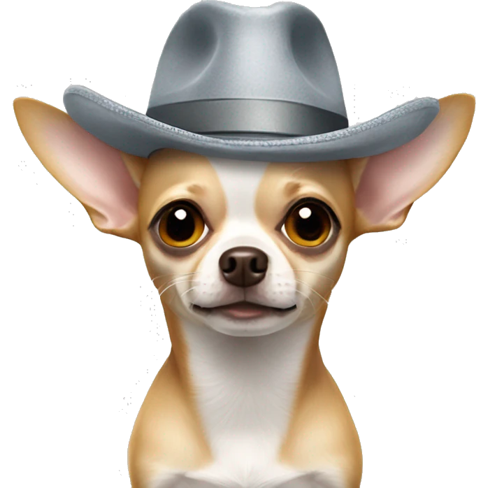 Chihuahua with a hat ￼ emoji